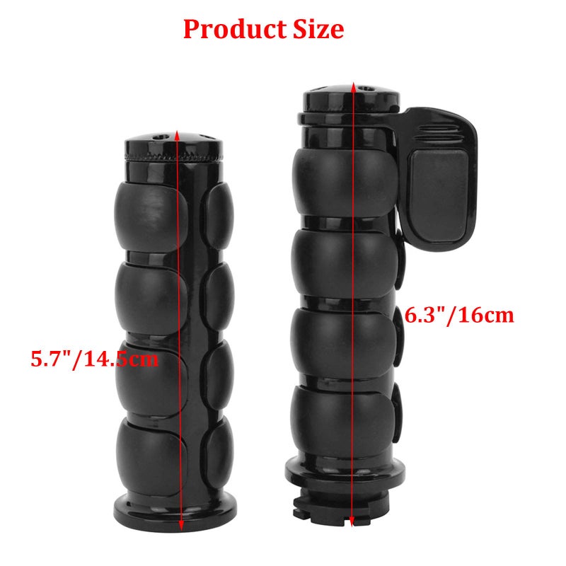 MISS MOLY Pair of 1" Dual Black Motorcycle Bar End Hand Grips Handlebar Compatible with Cruisers Harley Yamaha Suzuki - Image 2